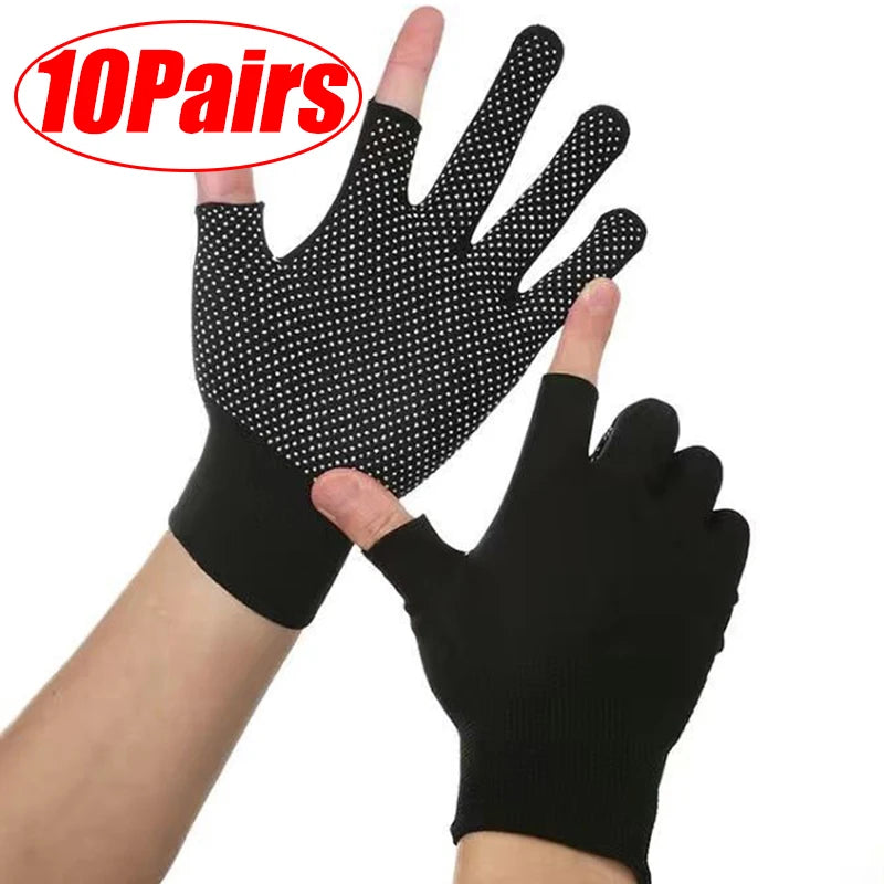 5/10雙裝 騎乘手套 防滑觸控半指手套 尼龍夏季戶外健身透氣摩托車手套