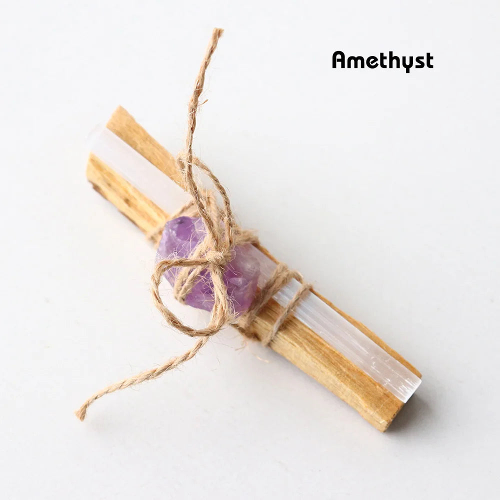 Peruvian Natural Stone Set Combined With Hemp Rope &amp; Gypsum