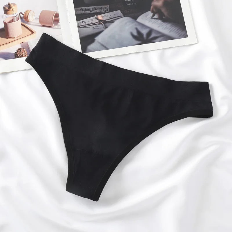 Seamless Thongs Women High Waist Sports Panties Sexy Underwear Ladies Fitness Lingere Pantys Comfortable Women G-string