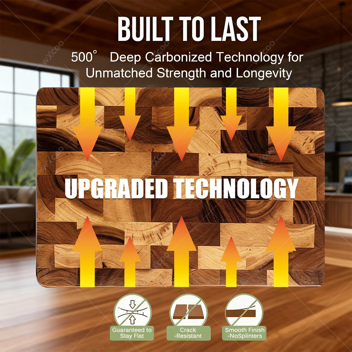 Bộ Thớt Gỗ Cao Cấp & Dao Kéo Nhà Bếp Đa Năng