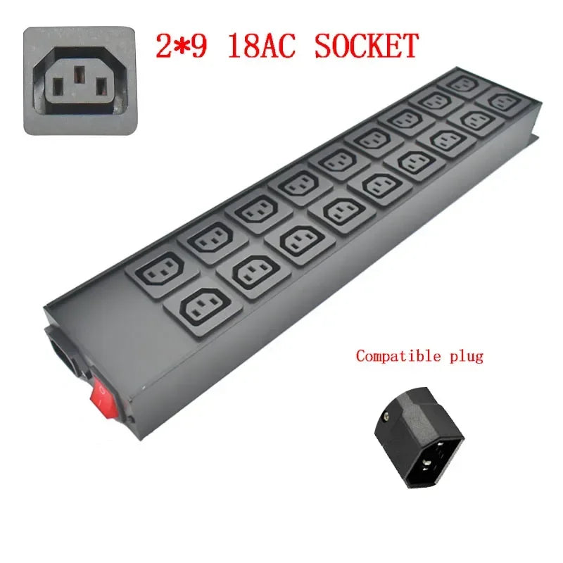Ổ Điện Đa Năng PDU C14 16A/18 Cổng Quốc Tế - Daisan Mart