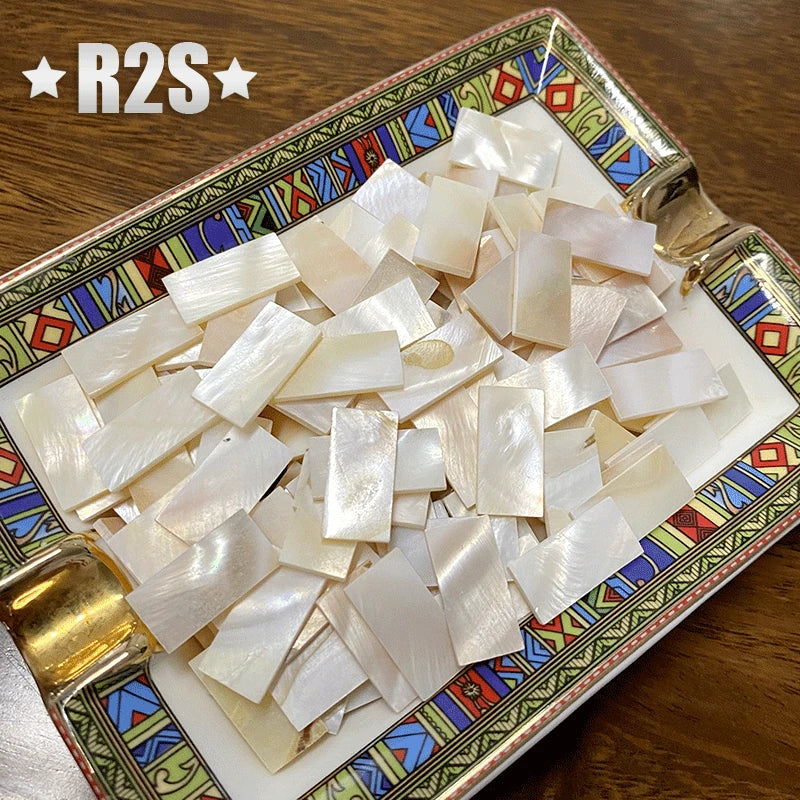 50 Viên Gạch Mosaic Vỏ Trai Trắng Hình Quạt DIY - Daisan Mart