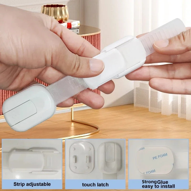 3/5/10Pcs/Lot Child Lock Protection of Children Baby Drawer Anti-opening Cabinet Door Refrigerator Anti-pinch Safety Lock Buckle - Daisan Mart