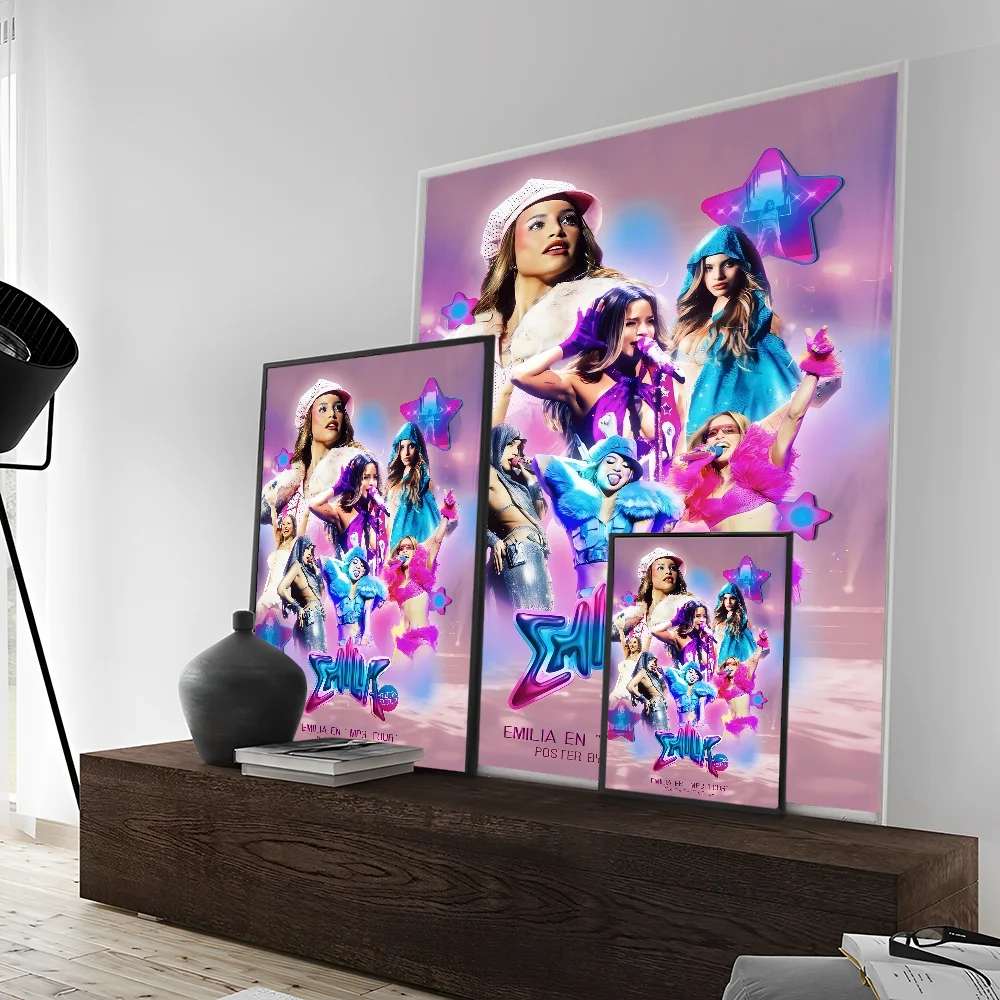 Emilia Mernes Singer Whitepaper Poster Waterproof Paper Sticker Coffee House Bar Posters Wall Stickers