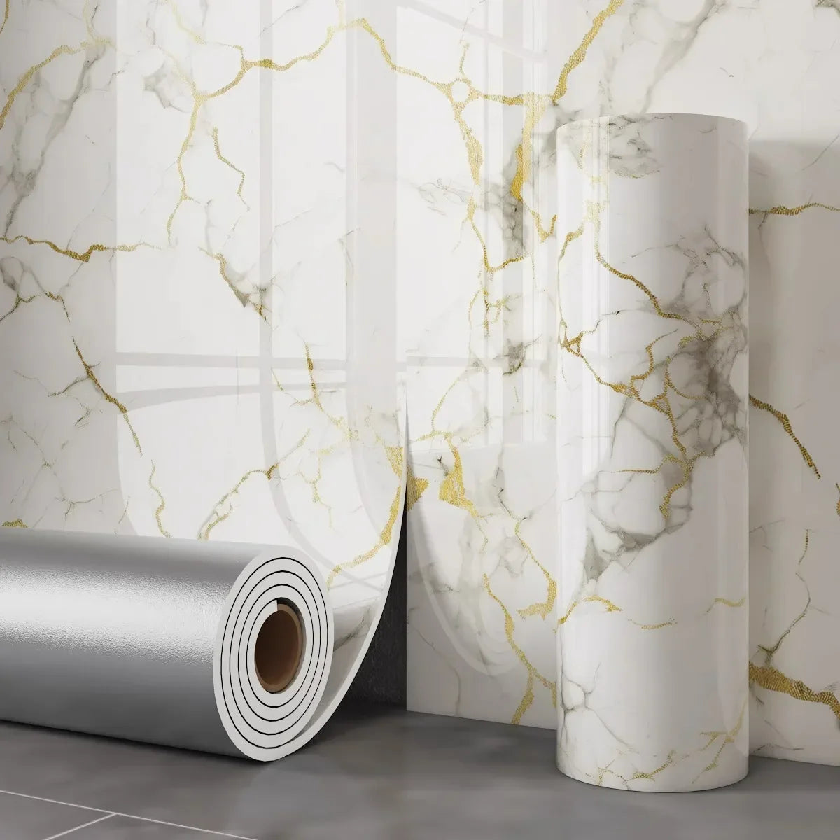 Imitation Marble Peel and Stick Wallpaper for Bedroom Walls Faux Tile Foam Wall Stickers Thick Home Decor Wall Paper 10~3 Meters