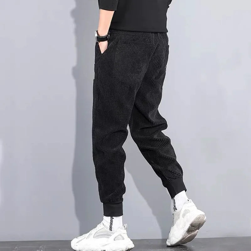 ###Korean Men's Jogger Pants Spring and Autumn: Simple Fashion
