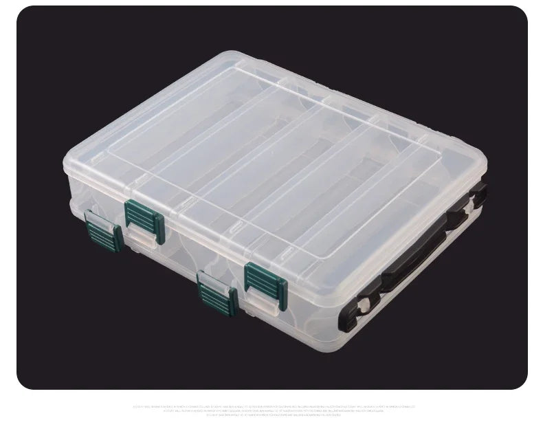 Double Sided 14/10 Compartment Fishing Tackle Box For Sea Fishing Lure Bait Hook Accessories extra-large space Storage Box