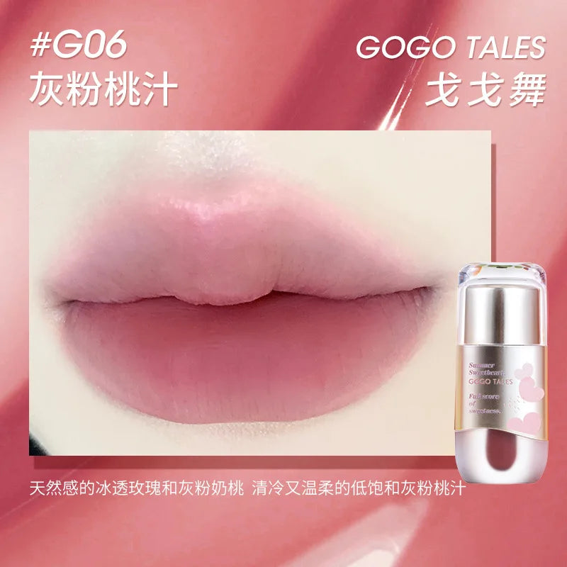 New GoGoTales Chubby Ding Water Mist Non-sticky Lip Gloss Matte Lip Glaze Watery Velvet Cheap Korean Lipsticks Cosmetics Makeups