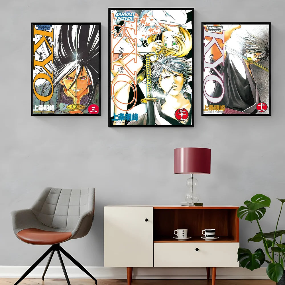 Samurai D-Deeper KYOS Comic Poster Wall Art Painting Sticker For Home Room Decoration Bedroom Decor Waterproof Posters