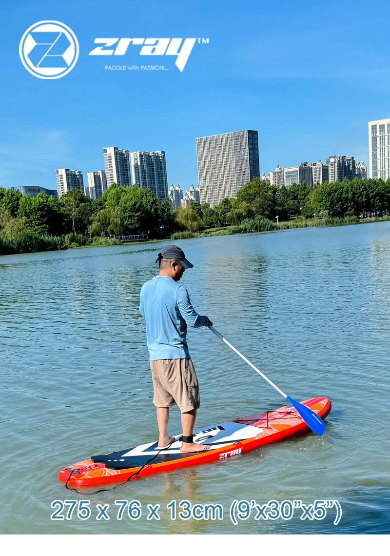 ZRAY EVASION E9 275*76*13cm inflatable surfboard stand up paddle surfing board water sport sup kid board all around light - Daisan Mart