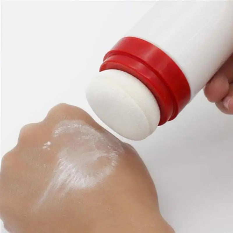 Baby Powder Puff Travel Bottle with Convenient Loose Powder Holder