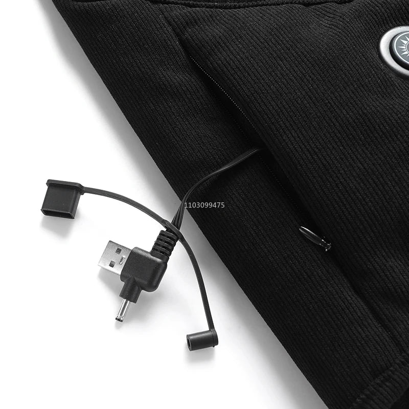 Áo Ghi Lê Sưởi Ấm 11 Vùng, Sạc USB Cho Nam Nữ