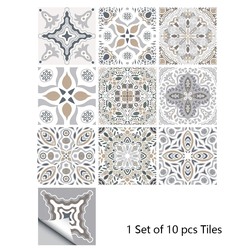 Bộ 10 Miếng Dán Tường Đá Marble Đen Trắng Xám Sang Trọng - Daisan Mart