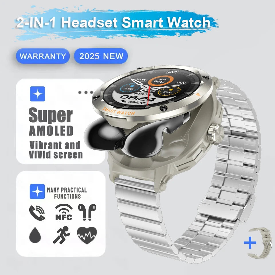 Đồng Hồ Thông Minh 2in1 Tai Nghe, Định Vị, Gọi Bluetooth