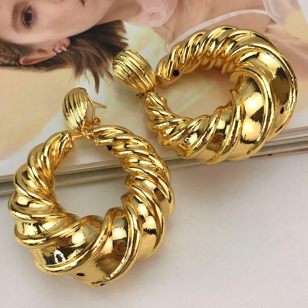 Dubai Gold Jewelry Set Neck, Earrings - Wedding Party FHK16778