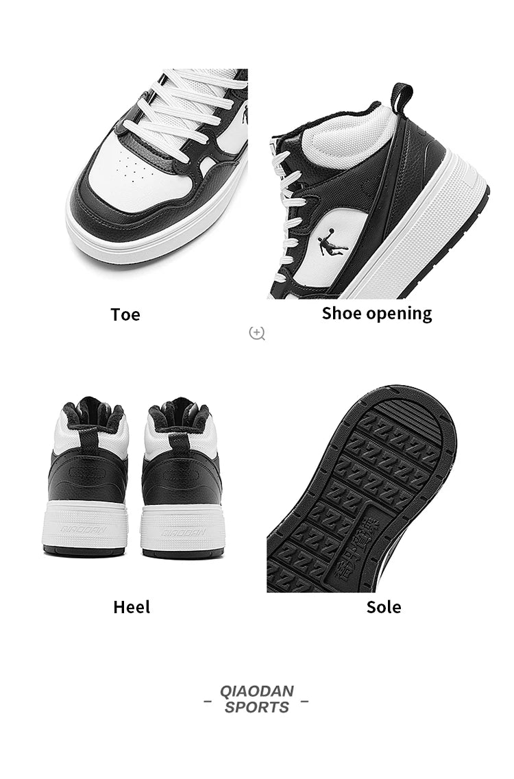 Giày Trượt Nữ QIAODAN 2025 - Cổ Điển Đen Trắng