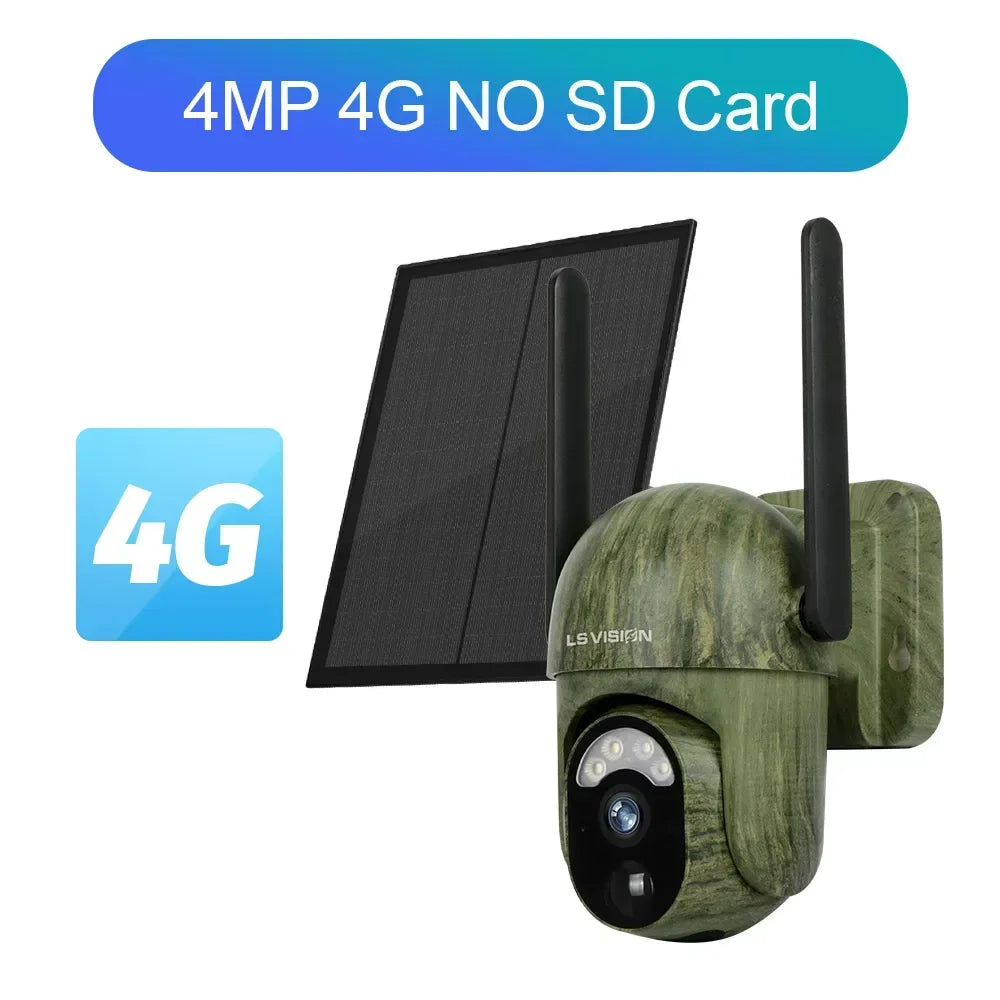 Camera Solar 4G LS VISION 4MP Ngoài Trời Chống Nước