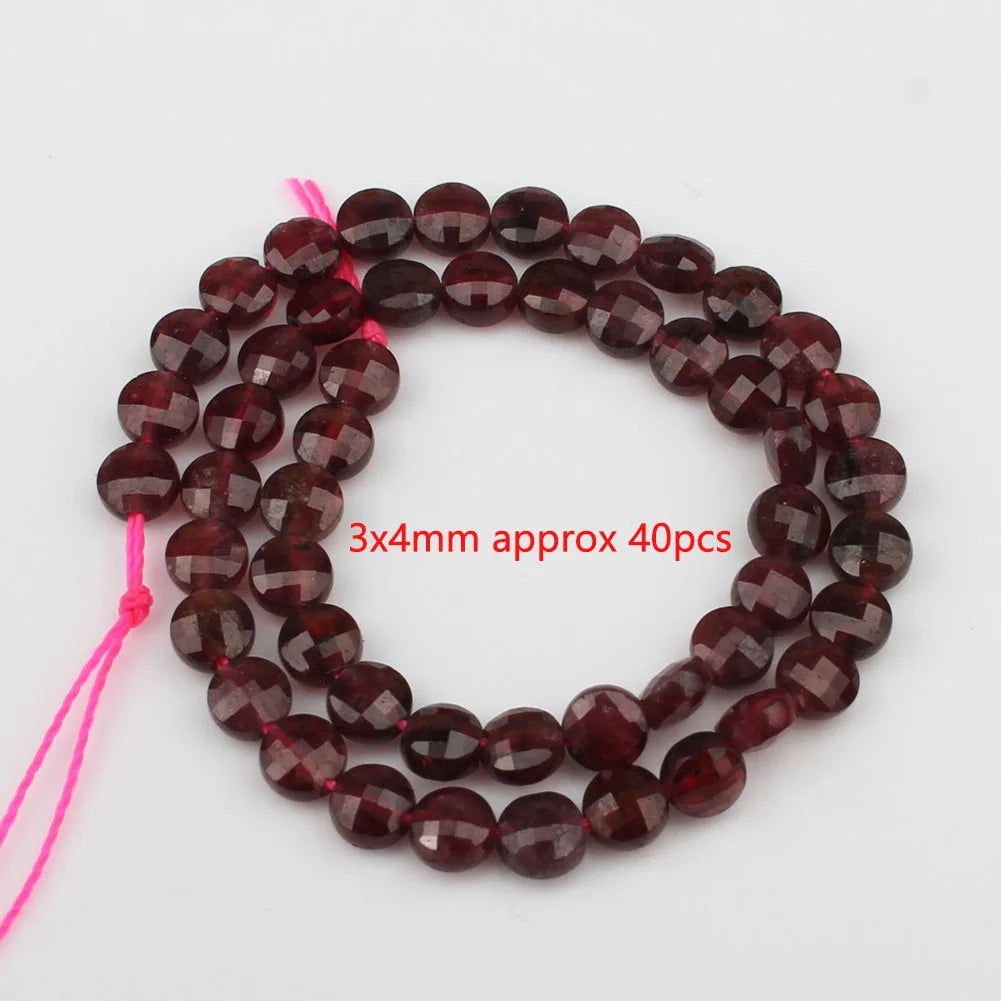 Faceted Natural Garnet Beads For DIY Jewelry