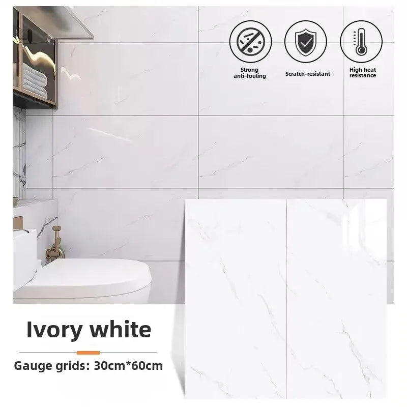 10/30PCS 30cmx60cm Bathroom Tile Waterproof Sticker Thick Self-adhesive Floor Sticker Marble PVC Indoor Wall Sticker