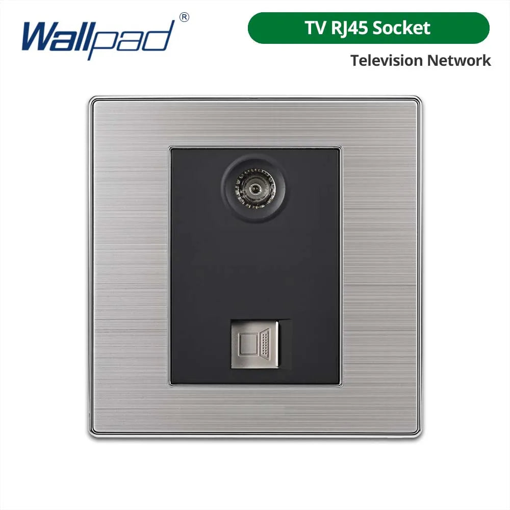 Công tắc đèn âm tường 2 chiều, thép không gỉ, LED.