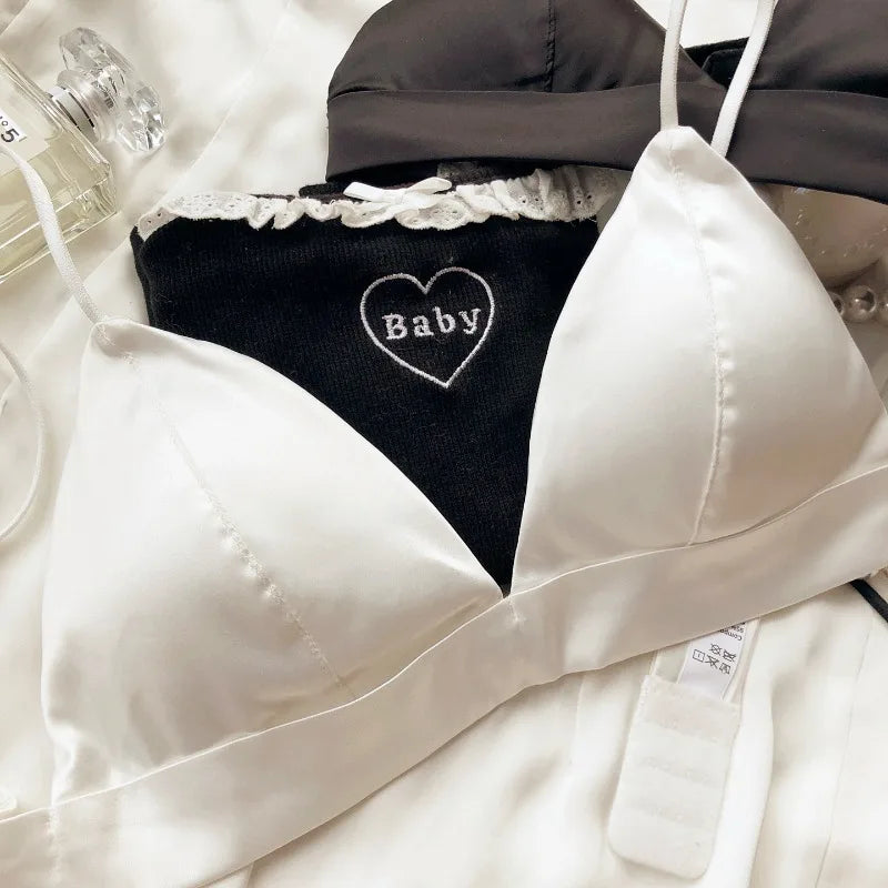 Summer Triangle Bra with Animal Print and Compact Push Up