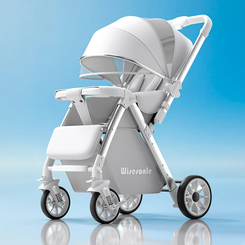 High-end folding 2-way baby stroller, sitting and lying