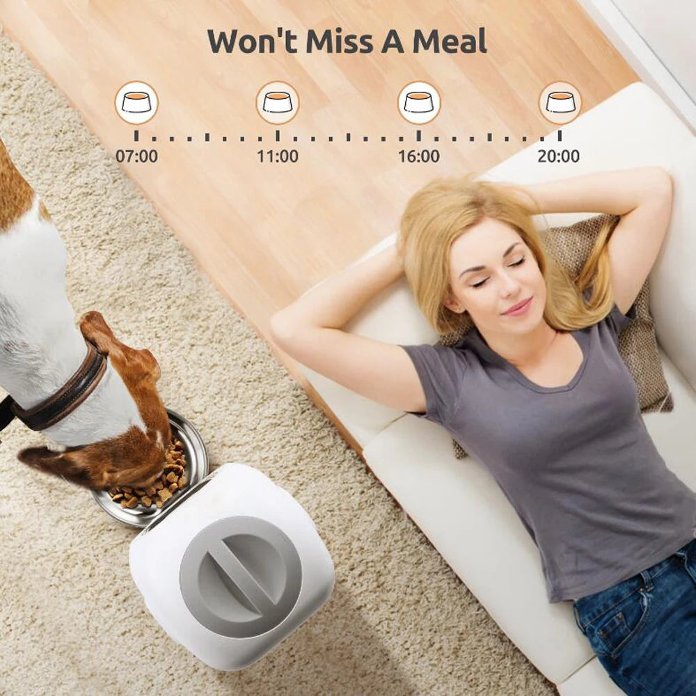 3.5L Automatic Pet Feeder Smart Food Dispenser For Cats Dogs Timer Stainless Steel Bowl Auto Dog Cat Pet Feeding Pet Supplies - Daisan Mart