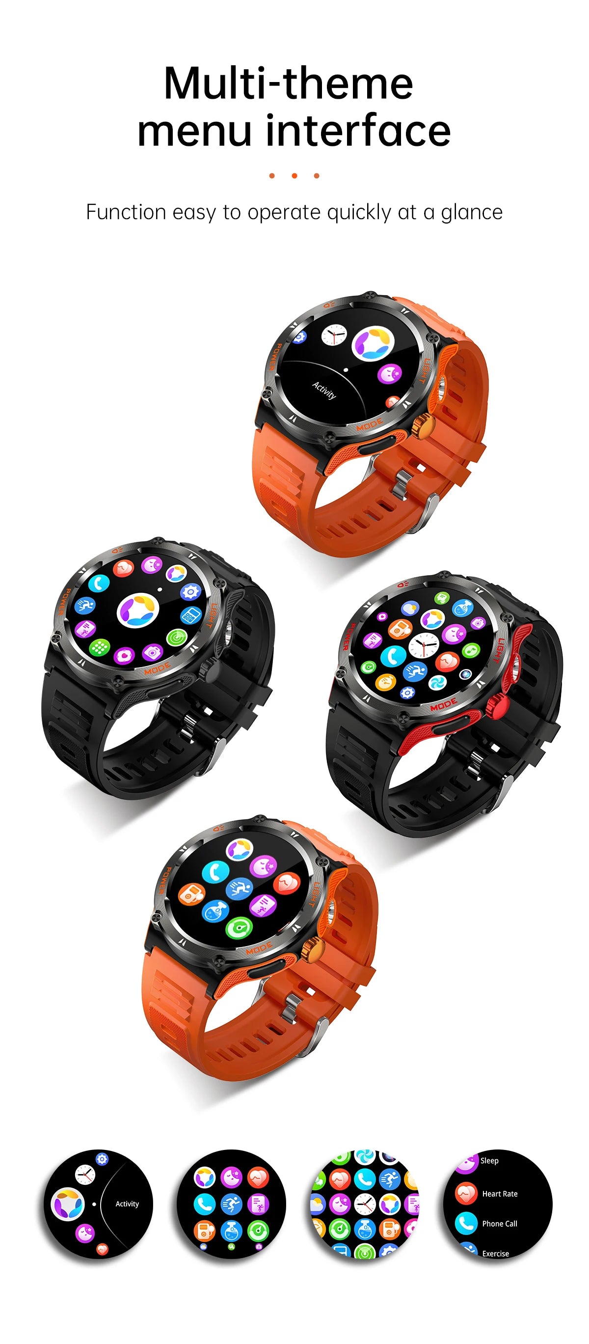 KT76 Smart Watch Sports Waterproof for Men and Women