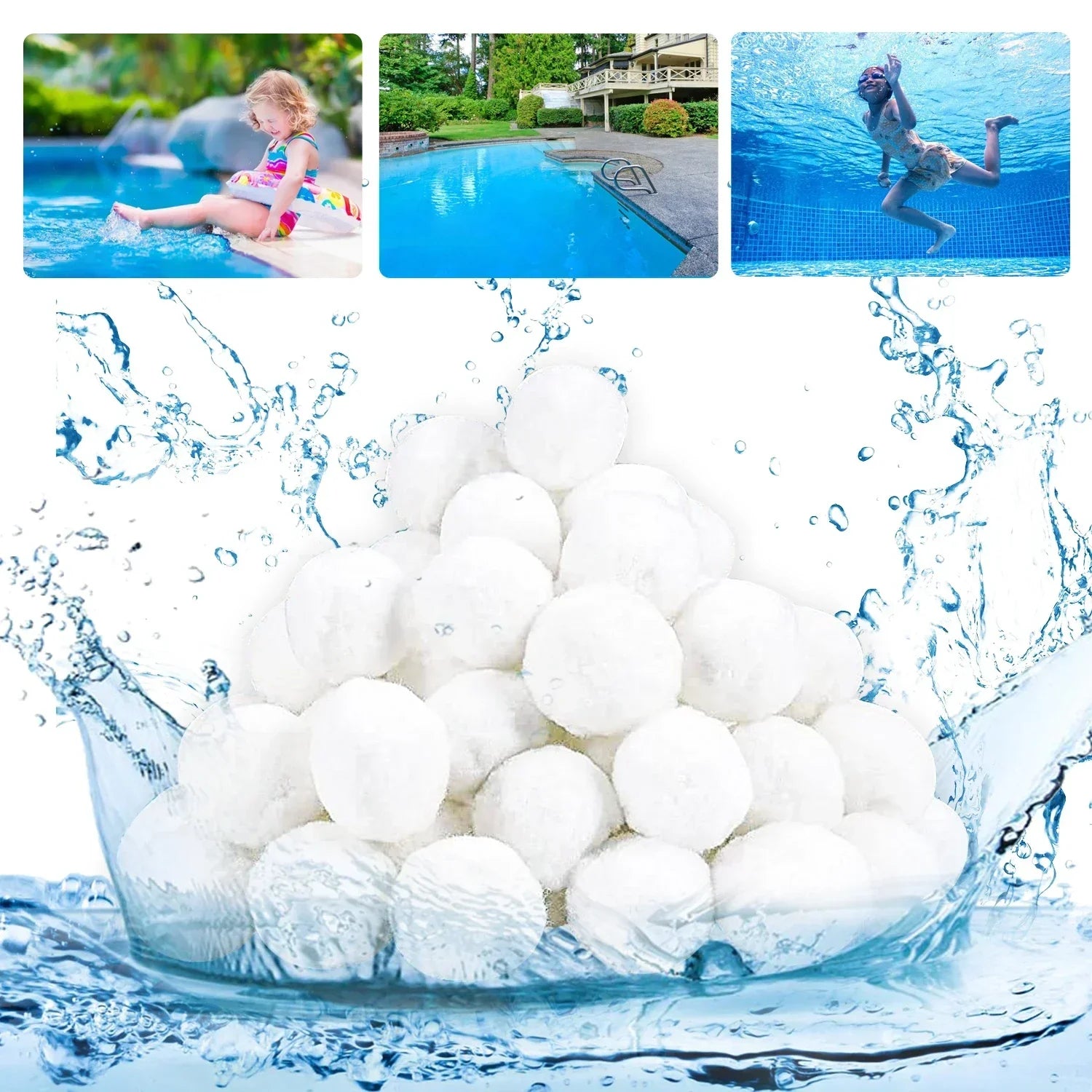 700gSwimming Pool Filter Cleaning Ball Water Purification Fiber Sewage Treatment Fish Tank Filter Cotton Ball - Daisan Mart