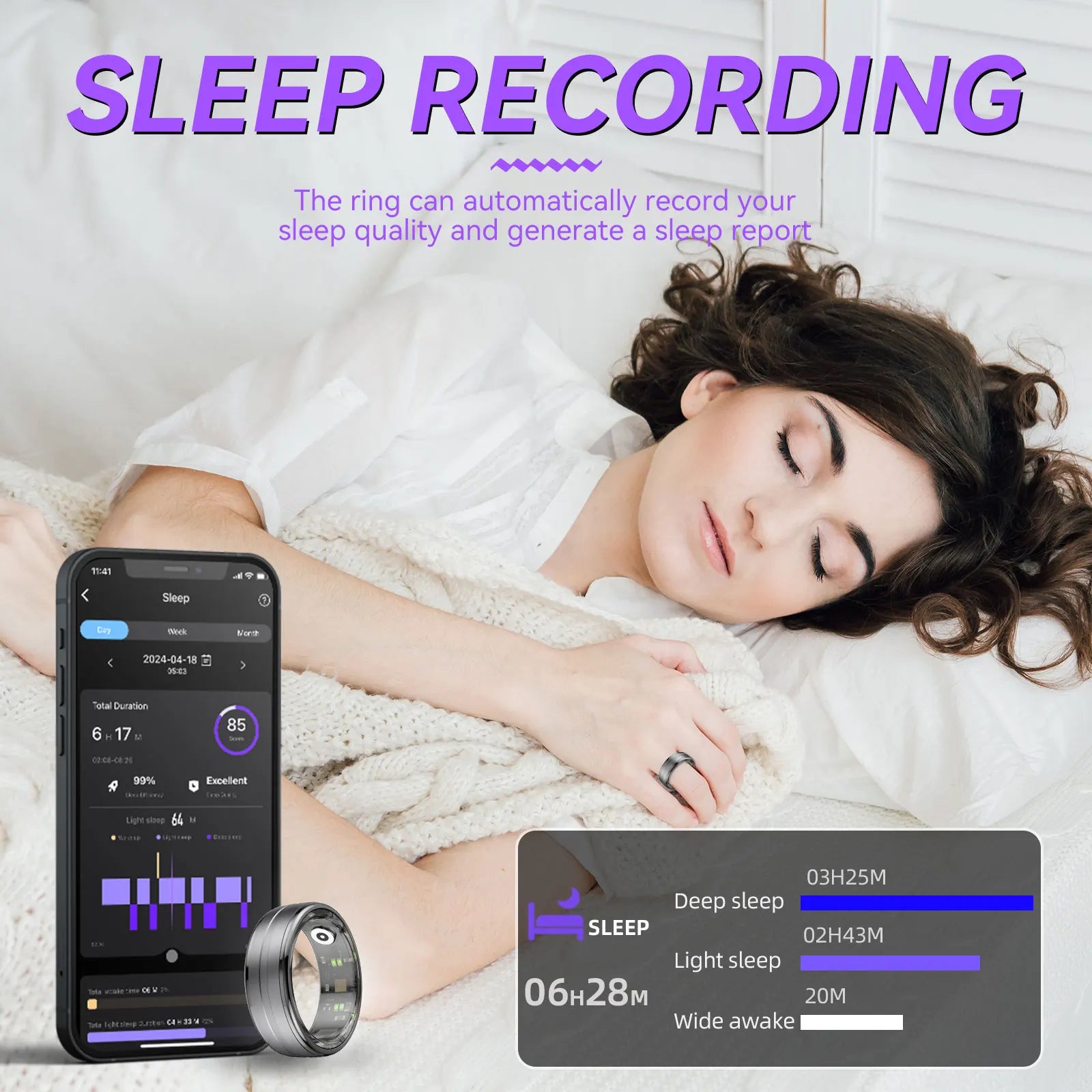 EIGIIS R06 Health Ring - Waterproof, Smart Measurement