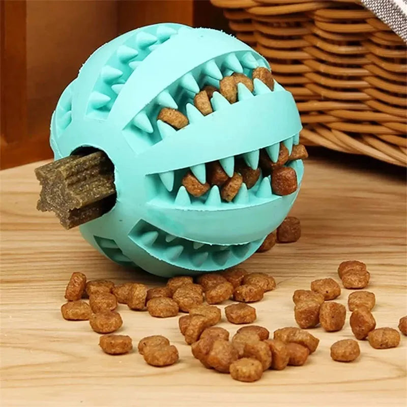 Interactive Play Ball for Dogs and Cats - Chewing &amp; Teeth Cleaning Tool