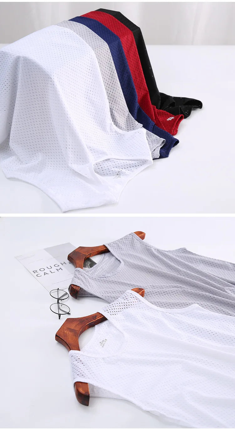 Men's Gym Sports Mesh Tank Top 5XL