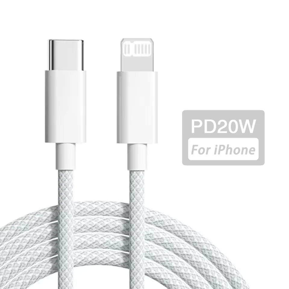 PD 20W USB-C to Lightning Fast Charging Cable For iPhone