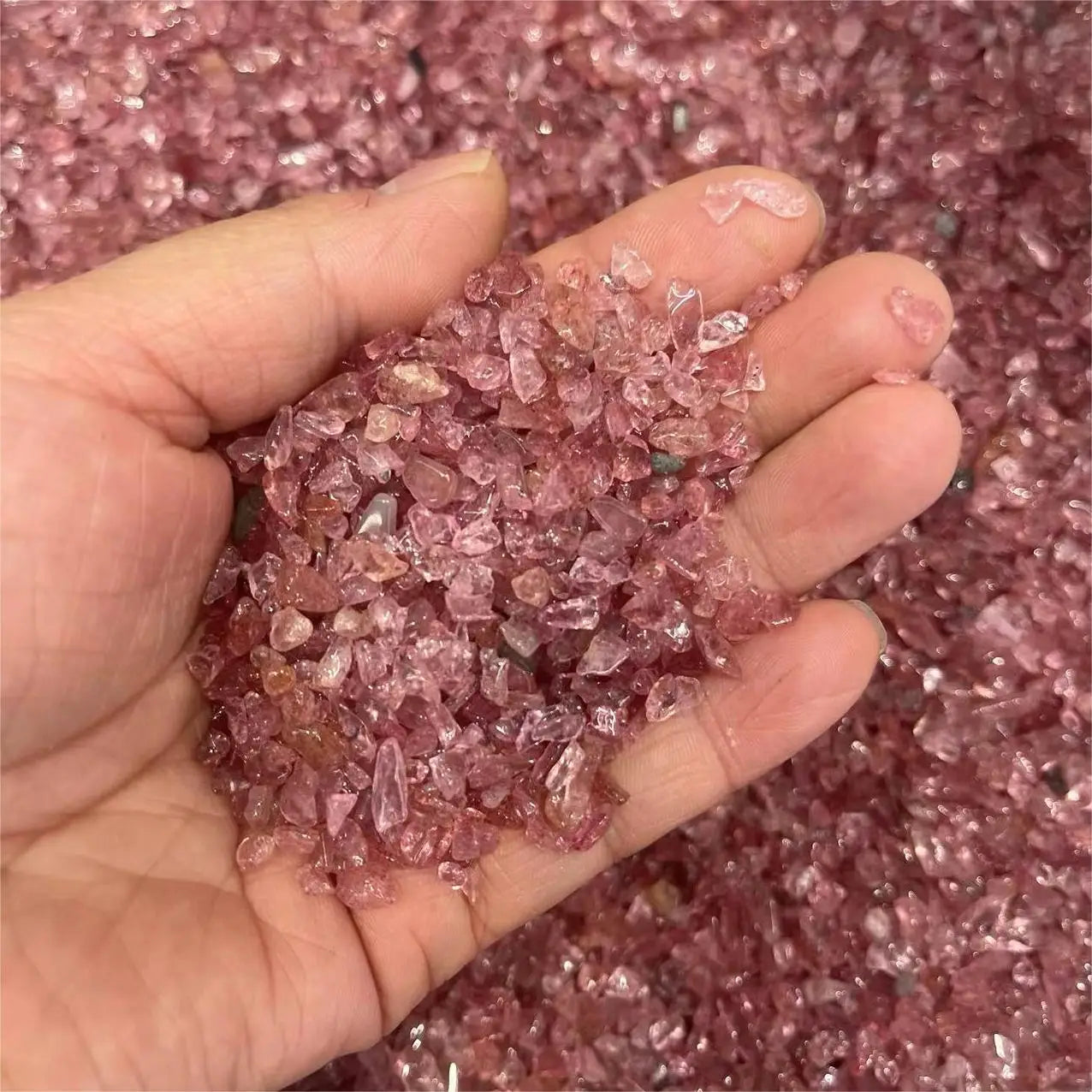 Natural Rose Quartz Stone - Decoration &amp; Healing