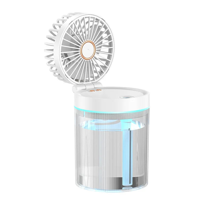 Spray cooling fan mini electric fan Summer Humidification spray fan portable mobile mini humidification fan