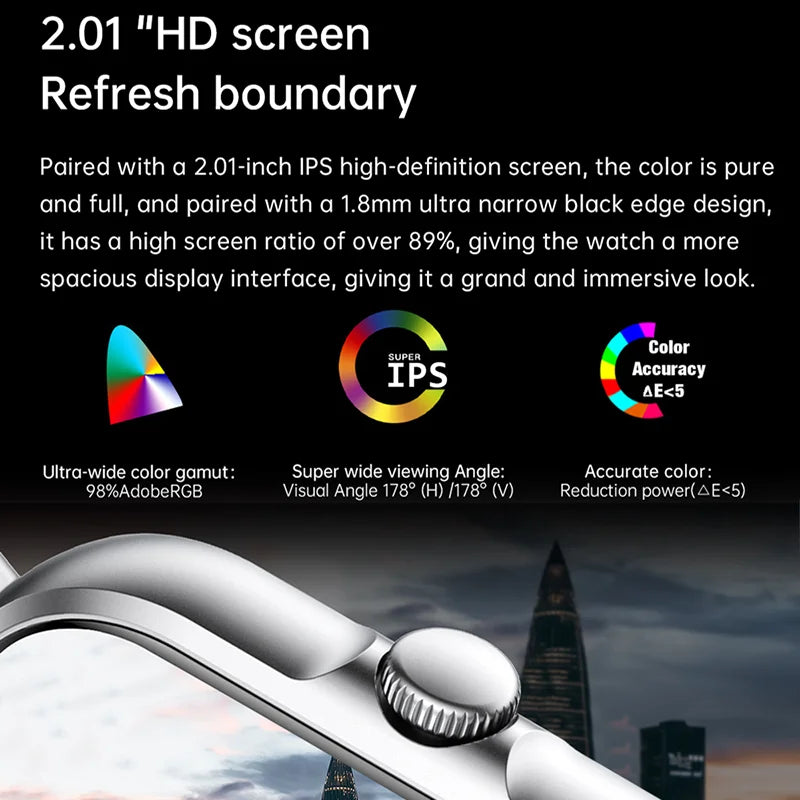 Smart Watch 2025 2.01 Call Music Sports Waterproof