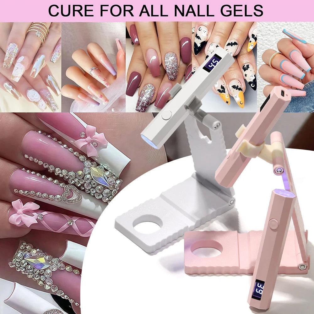 Portable UV/LED Nail Dryer Lamp USB Charging Fast and Convenient