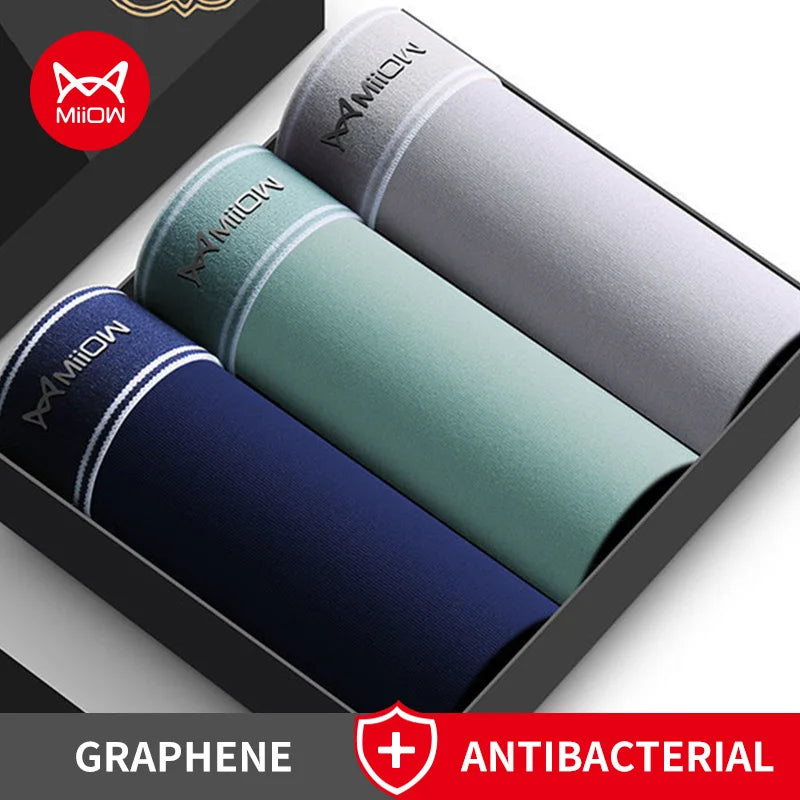 MiiOW Men's Underwear Antibacterial Breathable Cotton