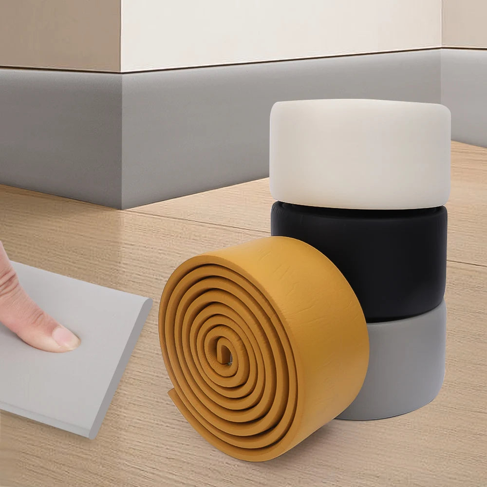 10-2M Waterproof Enclosure Self Adhesive Skirting Line 3D Wall Stickers Thickened Anti-collision Decoration Wall Corner Lines