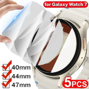 Miếng dán bảo vệ trong suốt cho Galaxy Watch 7, kèm kích thước 40mm, 44mm, 47mm, màu trắng.