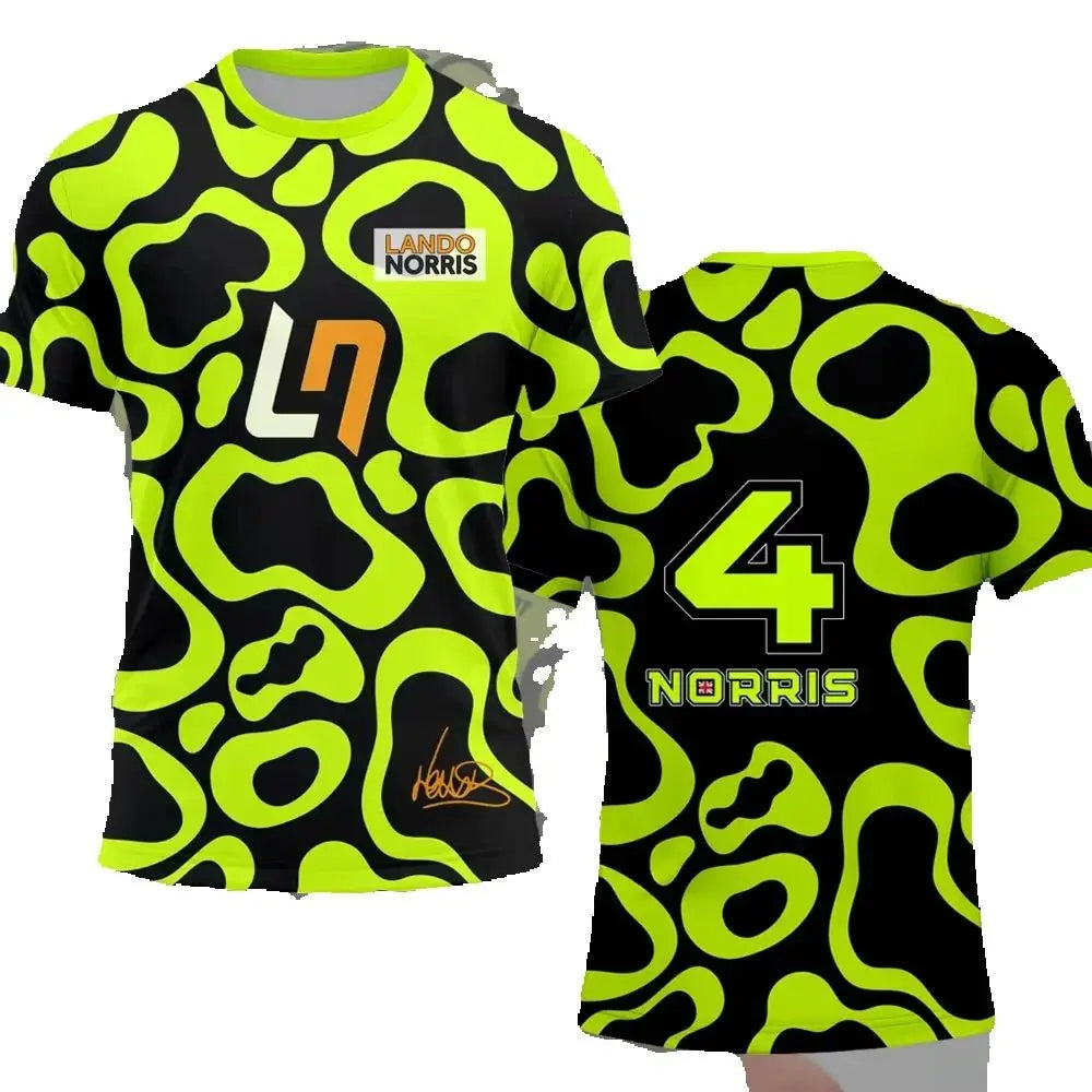 Áo Thun Đua Xe 2025 Lando Norris LN4 Nhanh Khô Extreme