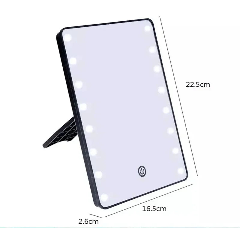 16-Light Adjustable Touch LED Makeup Mirror