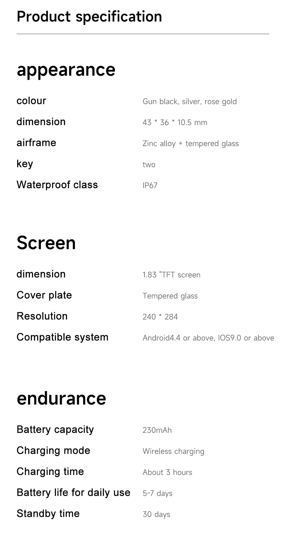 Đồng hồ thông minh nam thời trang IP68 chống nước
