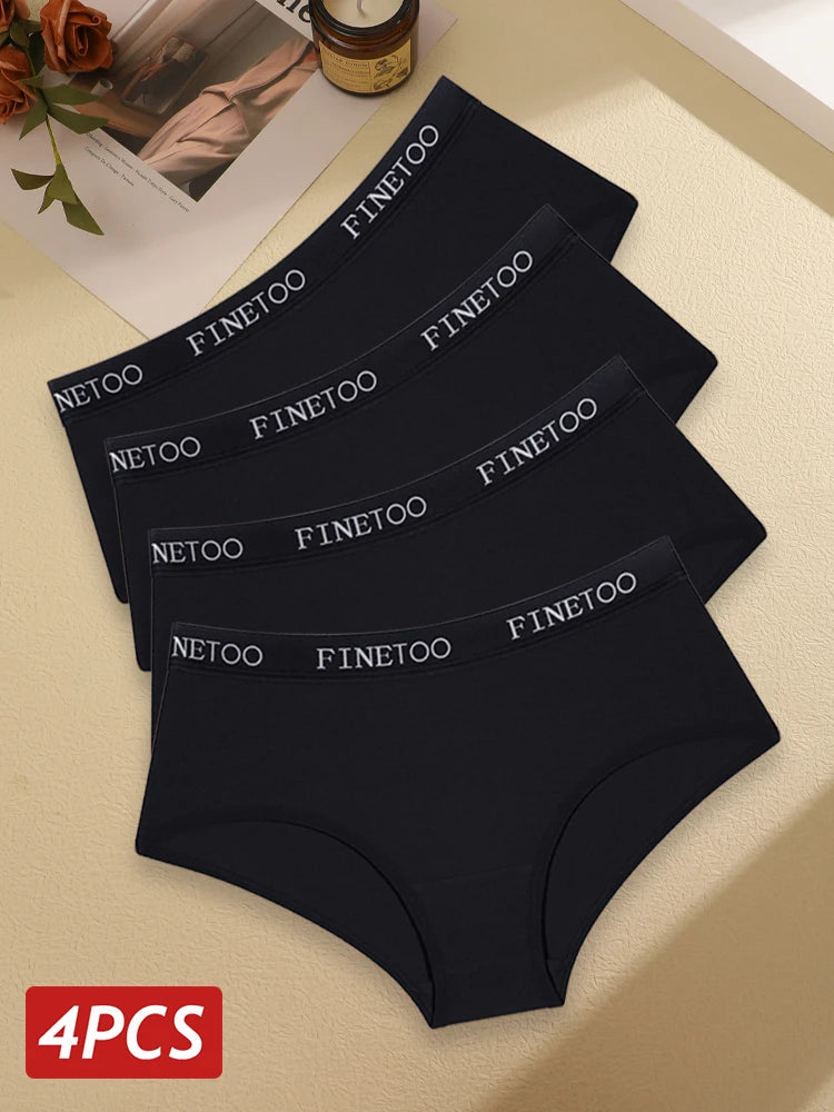 Sexy Cotton Women's Underwear 4 Pieces - Sports String