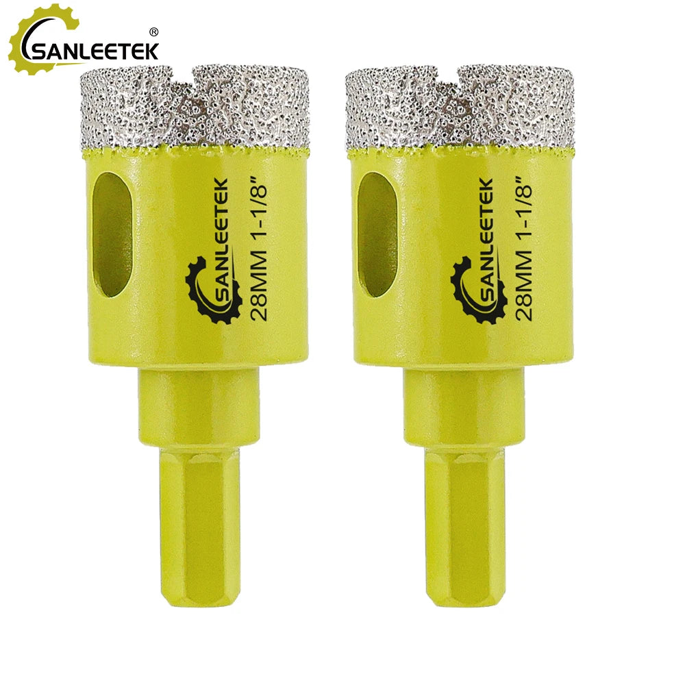 SANLEETEK Hex Shank Diamond Core Drill Bits 20-35mm 2pcs Tile Hole Saw For Ceramic Porcelain Tile Granite Marble Drilling Tools