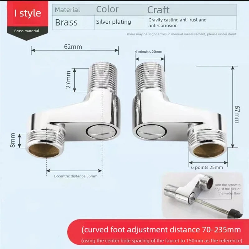 ###Phụ Kiện Phòng Tắm: Đầu Nối Chân Vòi Góc Treo Tường