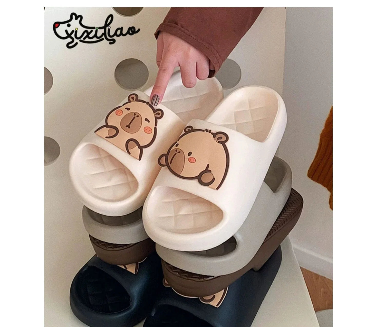 Dép Nữ Kapibara Mây Dễ Thương Đi Biển Nhà êm