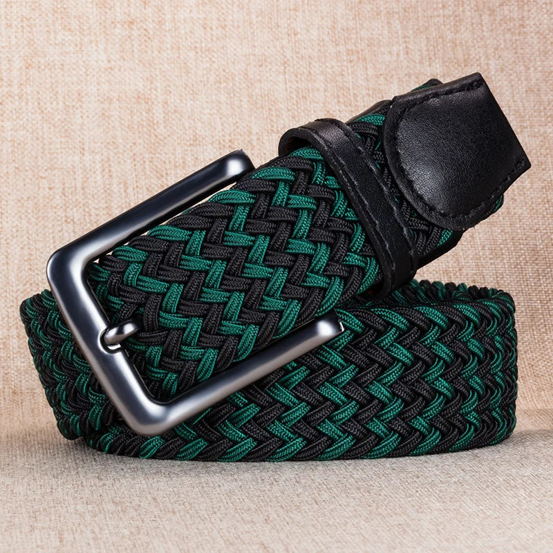 Thắt Lưng Nam Cao Cấp Vải Bố Phối Màu Khóa Kim Hợp Kim