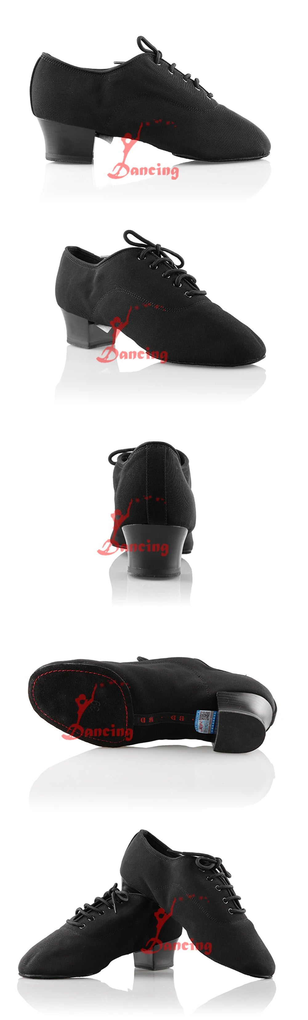 Men's Latin Dance Shoes Canvas Soft Sole 4.5cm