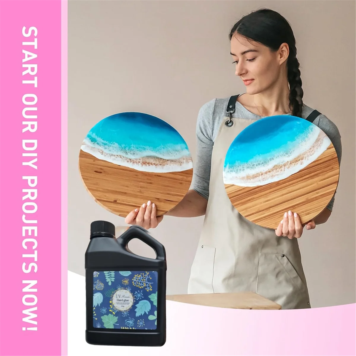 Upgraded UV Resin 500g - Transparent, Fast Hardening for Jewelry